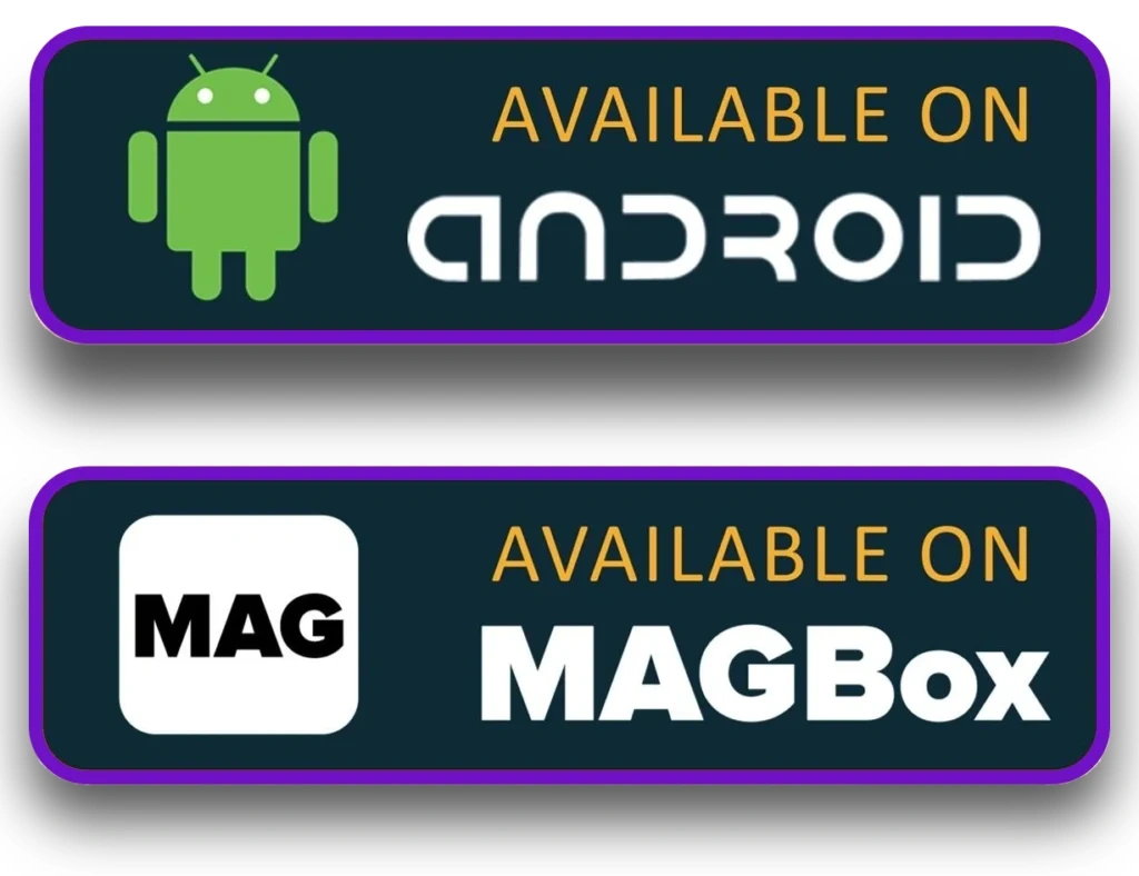 A set of digital graphics displaying various device compatibility options for IPTV streaming services, including iOS, Android, Smart TV, Windows, Fire TV, Chrome, MAG Box, and LG Smart TV. These icons highlight the availability of IPTV SHARK Premium IPTV Subscription on multiple platforms, ensuring seamless access to live TV, movies, and sports across different devices."